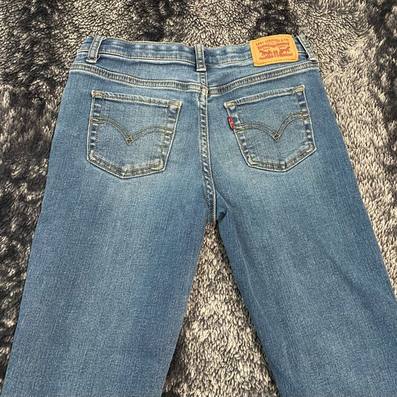 Levi’s Girls Youth Size 10 Blue Denim Bootcut Adjustable Jeans - Picture 6 of 8